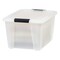 Plastic Storage Bins with Lids and Secure Latching Buckles Natural - 8 Pack